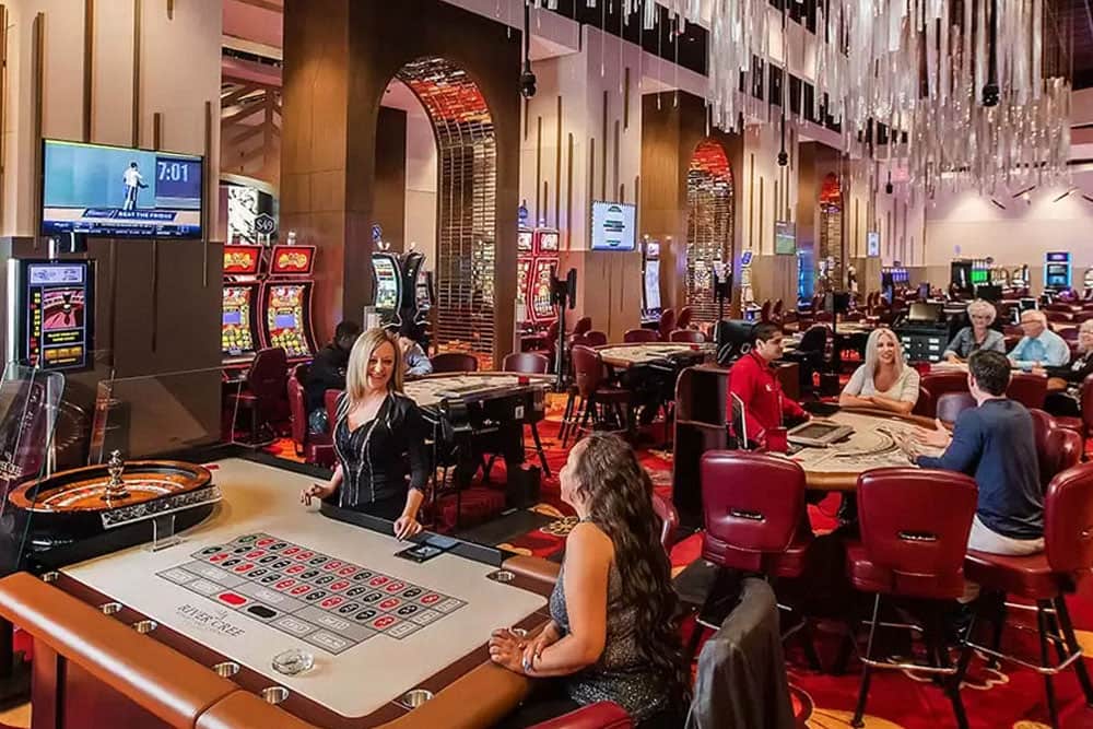 Gaming room at River Cree Casino with people