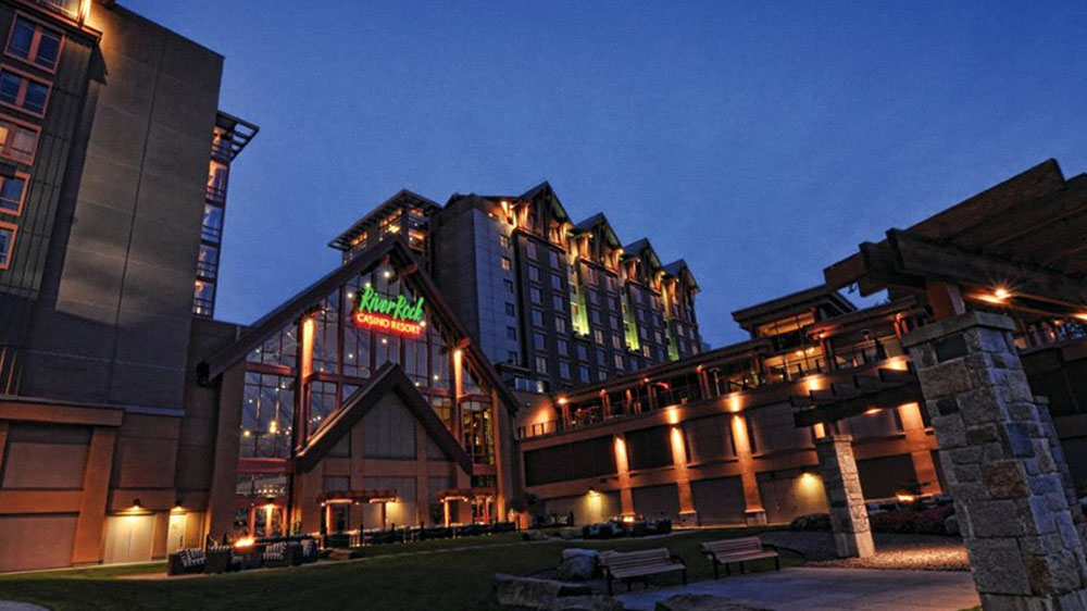 The front entrance to River Rock Casino and Resort